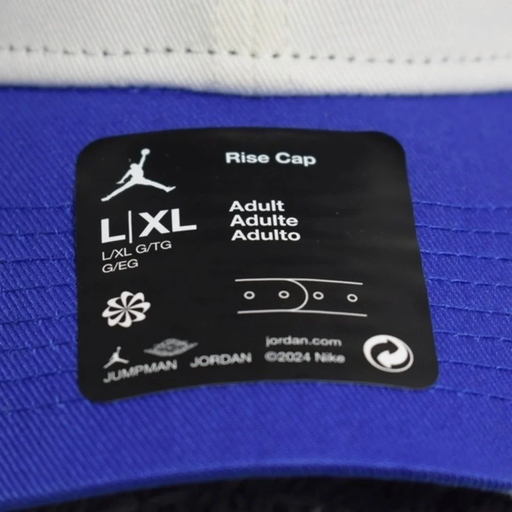 Nike Jordan Jumpman‎ Rise Cap Snapback Hat Size L/XL Blue White FZ0774-133 NEW